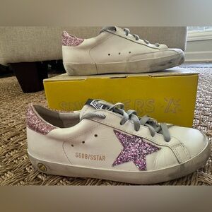 Authentic Golden Goose Size 34 (kids) Pink and White Star
